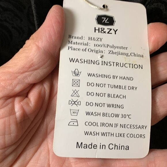 H&ZY Black lightweight dress jacket open front with inoperable button detail - Picture 5 of 11